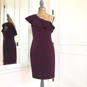 Calvin Klein One Shoulder Cocktail Dress